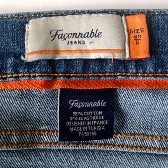 FACONNABLE Mens Denim Blue Jeans Size 40 - Picture 10 of 14